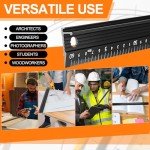 Aluminum L-Type Safety Ruler with Finger Guard
