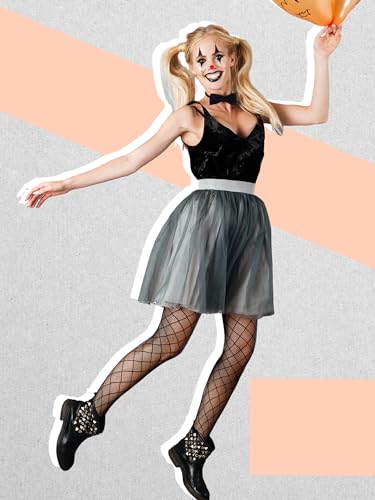 Ramede 6 Pairs Women Fishnet Stockings Tights Patterned Tights Fishnet Leggings Waist High Pantyhose for Halloween Girls (Mesh Drill, Rhombus Grid)