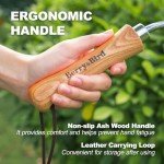 Stainless Steel Seed Dibber with Wooden Handle