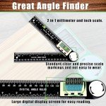 PDDYIER 2-in-1 Angle Finder Protractor Tool