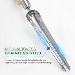 Stainless Steel Seed Dibber with Wooden Handle