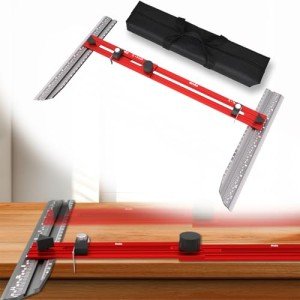 Adjustable Stair Tread Template Tool with Depth Gauge