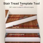 Adjustable Stair Tread Template Tool with Depth Gauge