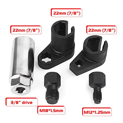 GOHAWKTEQ Automotive Oxygen Sensor Socket 5Pcs Set