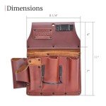 FESA 10-in-1 Leather Tool Pouch for Men