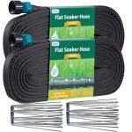 Hlinker 100 ft Flat Soaker Hose for Garden