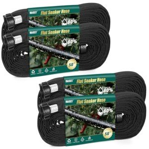 Naicet 50FT Soaker Hose for Gardens & Lawns