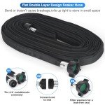 HZGREEN 50FT Soaker Hose 3-Pack for Gardens