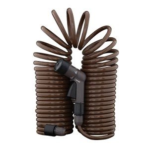 Takagi Spiral G Hose Reel, 49.2 ft, Brown
