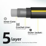 Heavy-Duty 25 ft Black Garden Hose - Kink-Free
