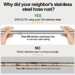 25ft 304 Stainless Steel Heavy Duty Garden Hose