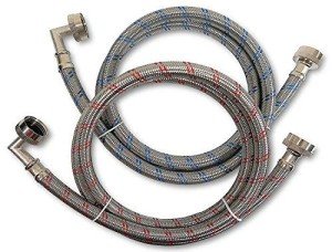Stainless Steel Washing Machine Hoses with 90° Elbow