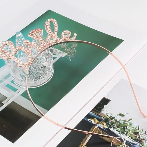 Bride Headband, Bride Headband with Drill Bachelorette Party Decorations Bride to Be Tiara Bridal Shower Headband for Bachelorette Party