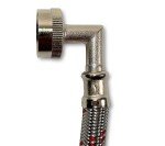 Stainless Steel Washing Machine Hoses with 90° Elbow