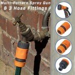 15m PVC Reinforced Hose with Fittings & Spray Gun