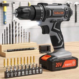 20V Cordless Drill Set with 42 Bits