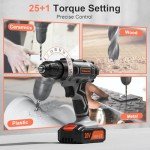 20V Cordless Drill Set with 42 Bits