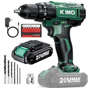 KIMO 20V Cordless Drill Set with Accessories