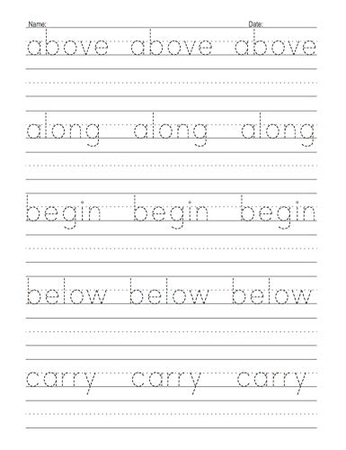 Handwriting Practice Book for Kids Ages 6-10 : Printing workbook for Grades 1, 2 & 3, Learn to Trace Alphabet Letters and Numbers 1-100, Sight Words, ... and Math Drills for Grades 1, 2, 3 & 4)