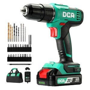 DCA 20V Cordless Hammer Drill Set with Bits