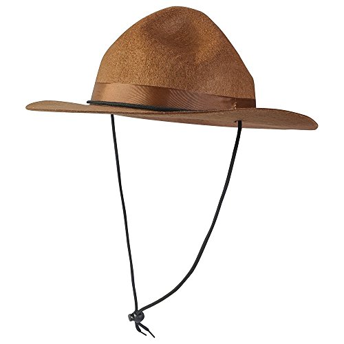 Funny Party Hats Ranger hat - Brown Drill Sergeant Military Campaign Hat