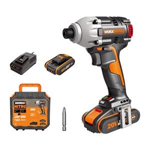 WORX WX261 20V Brushless Impact Driver with 2 Batteries