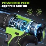 21V Cordless Power Drill Set with 28 Bits