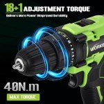 21V Cordless Power Drill Set with 28 Bits