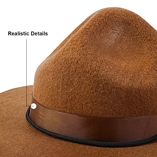 Funny Party Hats Ranger hat - Brown Drill Sergeant Military Campaign Hat
