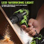 21V Cordless Power Drill Set with 28 Bits