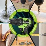 21V Cordless Power Drill Set with 28 Bits