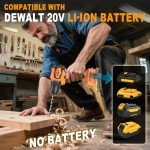 Cordless Drill (Tool Only) for Dewalt 20V Max Battery, Up to 620 In-lbs Brushless 3/8" Power Drill, 2-Speed Lightweight, with Tool Bag, LED Light