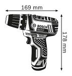 HONGYONG 12V System Akkuschrauber GSR 12V-15 (inkl. 2x 2.0Ah Akku, Ladegerät GAL 12V-20, 25-tlg.-Bit-Set, in Tasche)