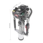 Bepritm Pile Driver, 38CC 4 Stroke T-Post Gas Powered Petrol Pile Driver Garden Fencing Farm Pile Hammer Heavy Duty Single Cylinder Fence Push Pile Driving Machine (4-stroke 37.7cc)