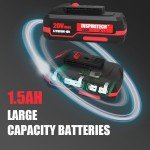INSPIRITECH 20V Cordless Drill, Brushless Power Drill Set with 2 Batteries and Charger,1/2-Inch Electric Driver,22 Torque Setting, Bits and Tool Bag Included