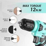DEKOPRO Drill Set: Tool Set with 8V Cordless Drill, Home Tool Kit with Drill, Hand Tool Kits for Women 126 Piece, Turquoise