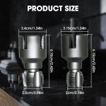 Pipe Thread Cutting Tool, 2025 New Electric Drill Compatible Pipe Threader Kit, Upgrade Integrated Internal External Pipe Threading Tool 1/2" 3/4" (1/2"+3/4") (1/2"+3/4")