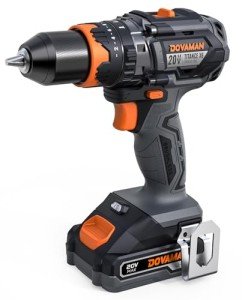 DOVAMAN Cordless Drill Driver, 20V Brushless Hammer Drill 575 in-lbs, 2-Speed, 1/2’’ Metal Chuck, 18+1+1 Clutch, Battery & Charger, Drill Driver Kit for Wood, Steel, Light Concrete (TITANCE X6)
