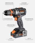DOVAMAN Cordless Drill Driver, 20V Brushless Hammer Drill 575 in-lbs, 2-Speed, 1/2’’ Metal Chuck, 18+1+1 Clutch, Battery & Charger, Drill Driver Kit for Wood, Steel, Light Concrete (TITANCE X6)