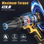 JENABOM Cordless Drill Set 21V, Electric Screwdriver with 2 Batteries 2000mAh, 25+3 Torque Cordless Hammer Drill, 2-Speed, 42N.m Max, LED Work Light for Home and Garden DIY Project