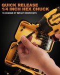 21V 1/4" Cordless Impact Driver Kit, Max Torque 2300 In-lbs, Compact & Brushless Power Impact Drivers 4-Speed Mode with 2.0Ah Battery and Fast Charger for Professional User or DIY