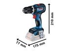 Bosch Professional 18V System GSB 18V-90 C Cordless Hammer Drill (Includes 2 x ProCORE Batteries 4.0 Ah, Charger GAL 18V-40, in L-BOXX), Blue, 06019K6104