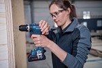 Bosch Professional 18V System GSB 18V-90 C Cordless Hammer Drill (Includes 2 x ProCORE Batteries 4.0 Ah, Charger GAL 18V-40, in L-BOXX), Blue, 06019K6104