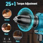 Seesii Tool Kit with Drill, 230PCS Tool Set with 21V Cordless Power Drill, The Great Helper for Home Repair and Installation, Bicycle Repair, Woodworking and Gardening Work