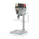 SHZICMY 340W Mini Drill Press, 3-Speed Benchtop Drill Press, Electric Bench Wood Drilling Machine for DIY Creation, Small and Precise Work Like Jewelry Making Woodworking