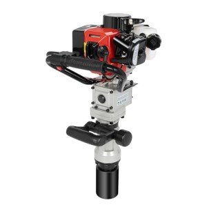 32.7CC 2 Stroke Gas Powered T-Post Driver, 900W Gas Powered Pile Driver Fence Post Driver Portable Petrol Piledriver 8500r/min w/0.24gal Storage Case for Fence Posts Stakes Pipe