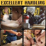 SIDSYS 21V Max Cordless Electric Drill Set, 3/8" Keyless Chuck Power Drill 17+1 Torque, 2 Variable Speed, Built-In LED, Versatile Hand Drills for Wood Drilling/Screw Removal