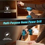 Seesii Tool Kit with Drill, 230PCS Tool Set with 21V Cordless Power Drill, The Great Helper for Home Repair and Installation, Bicycle Repair, Woodworking and Gardening Work