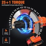 21V Cordless Drill, 45NM Electric Drill Power Drill Kit with Torque Rating 25+1, 3/8”Keyless Chuck Electric Driver with 2 Variable Speeds, 29pcs Drill/Driver Bits,2x2000mAh Cordless Drill Set for Home