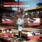 52cc Gas-Powered T Post Driver, 1900W 2 Stroke Single Cylinder Air-Cooled Gasoline Driver Hammer Drills, Garden Fencing Tools Fence Pile Driver with 2 Post Driver Heads (900W)